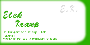 elek kramp business card